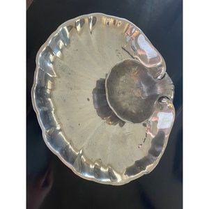 Wilton Pewter Scalloped Tray And Dip Saucer